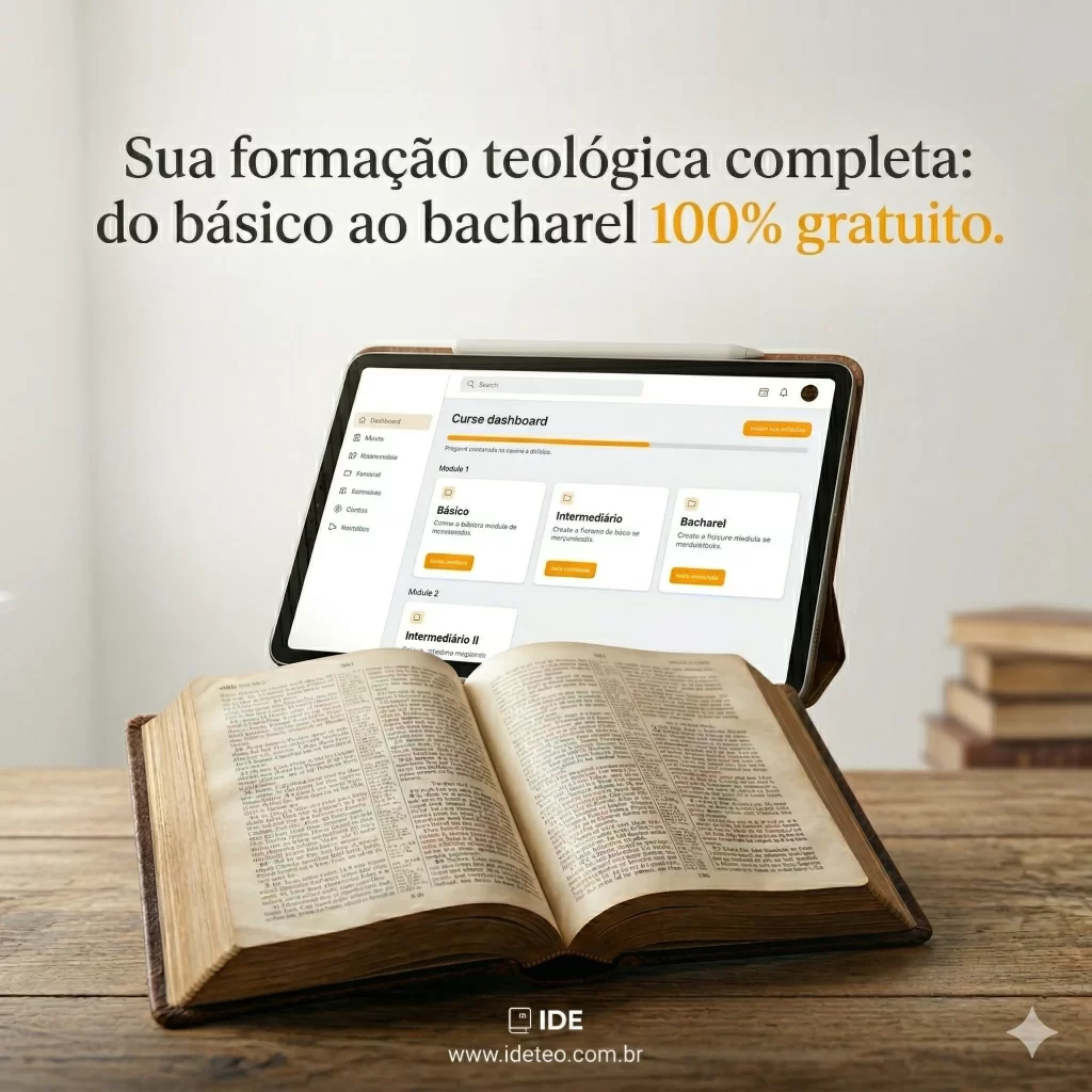 Sua formação teológica completa: do básico ao bacharel 100% gratuito.